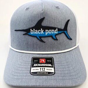 Black Pond Snook Fishing Richardson 112 Trucker Mesh Snapback Hat Cap